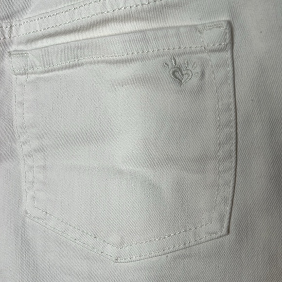 Justice Girls Size 16 Pink White Gradient Denim Shorts Cut Off Frayed - Picture 4 of 8